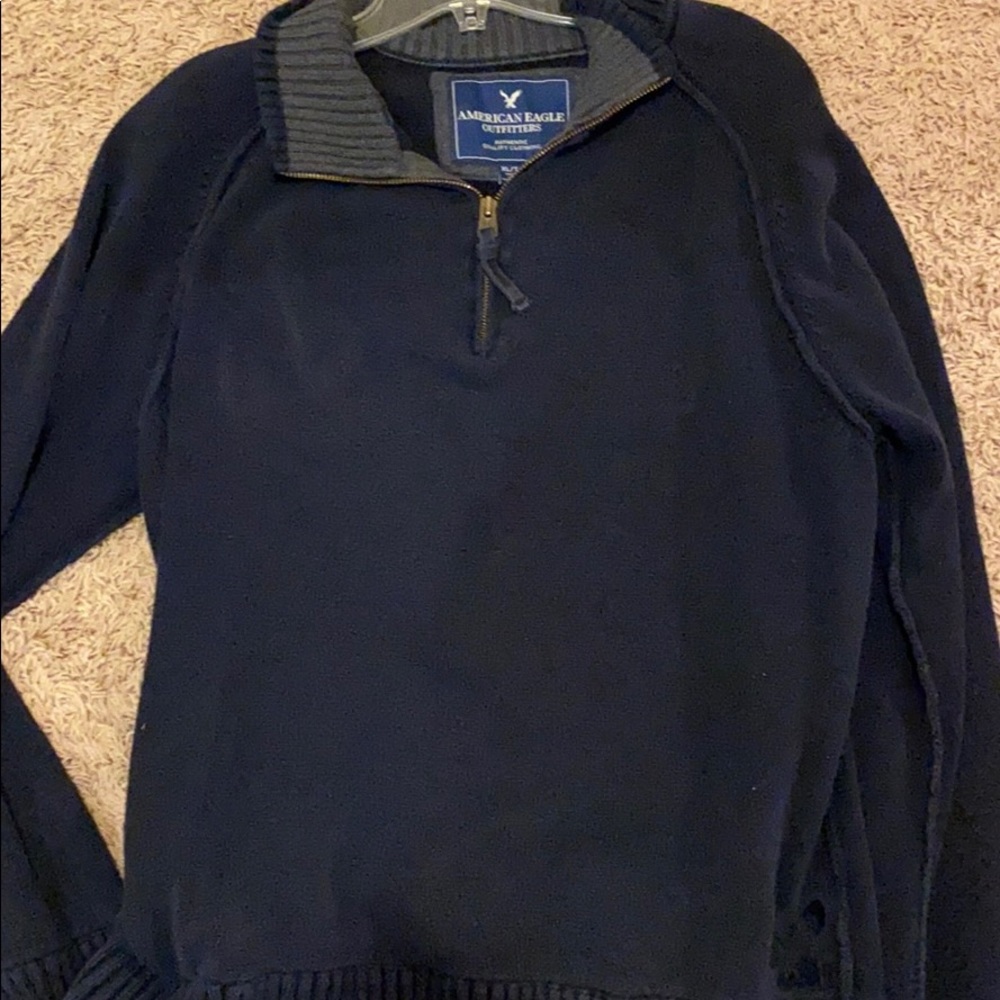 American Eagle Sweater with front half zip XL
